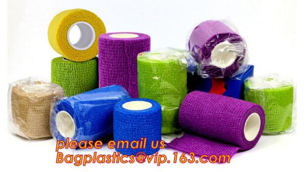 veterinary colored sport waterproof horse medical non-woven elastic cohesive