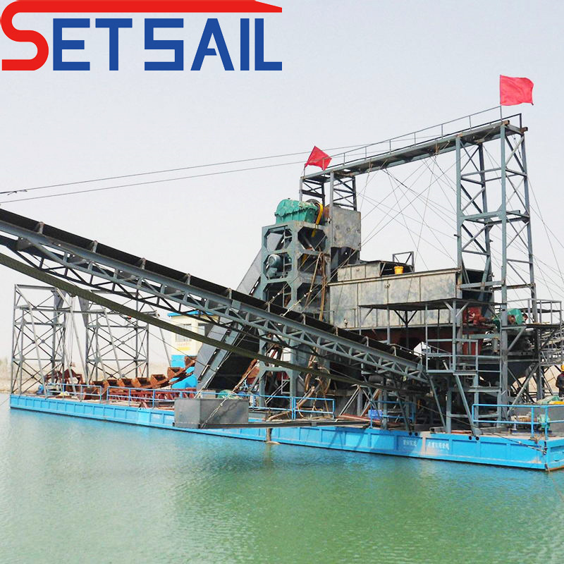 Chain Bucket Gold Dredger Mining Machinery for River Diamond