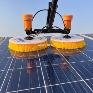 PV Module Solar Panel Cleaning Double Head Extensional Cleaning Robot with