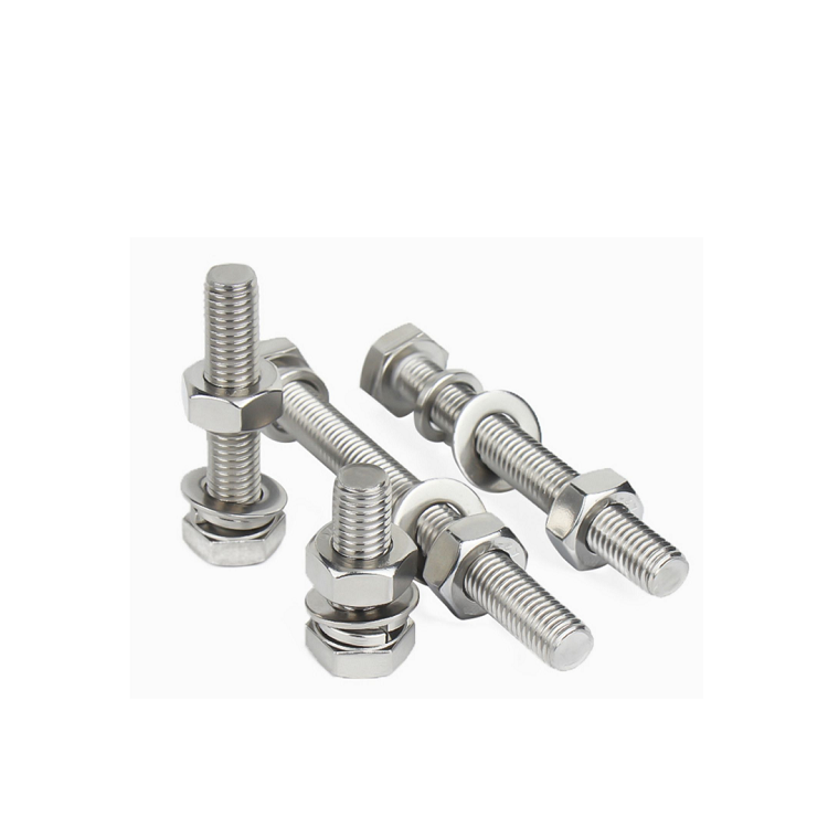 Plain Finish GB Standard Stainless Steel Hex Bolts and Nuts 304 316 for Manufacturing