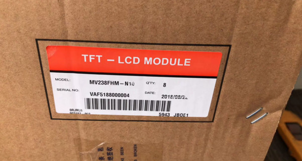 23.8 Inch Lcd Display Panel MV238FHM-N10 FHD LVDS 30 Pins Signal Type