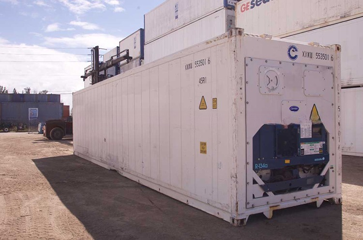 Used 20ft Refrigerated Reefer Cargo Container with External Dimensions 6058 x 2438 x 2591 mm