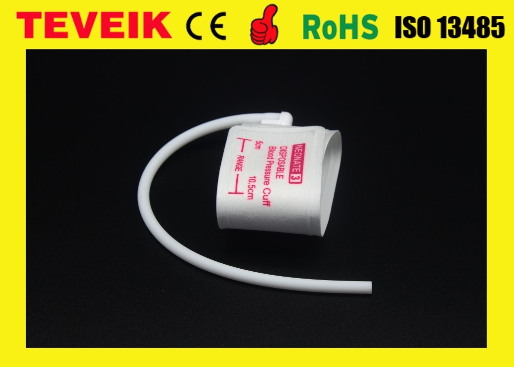 Factory Price Medical Disposable Single Hose NIBP Cuff, Non-Invasive Blood Pressure Cuff For Neonate