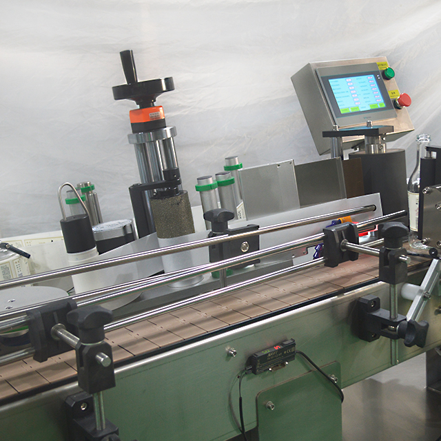 s Wine Bottle Soy Sauce Round Bottle Labeling Machine with 280mm Label Outside Diameter