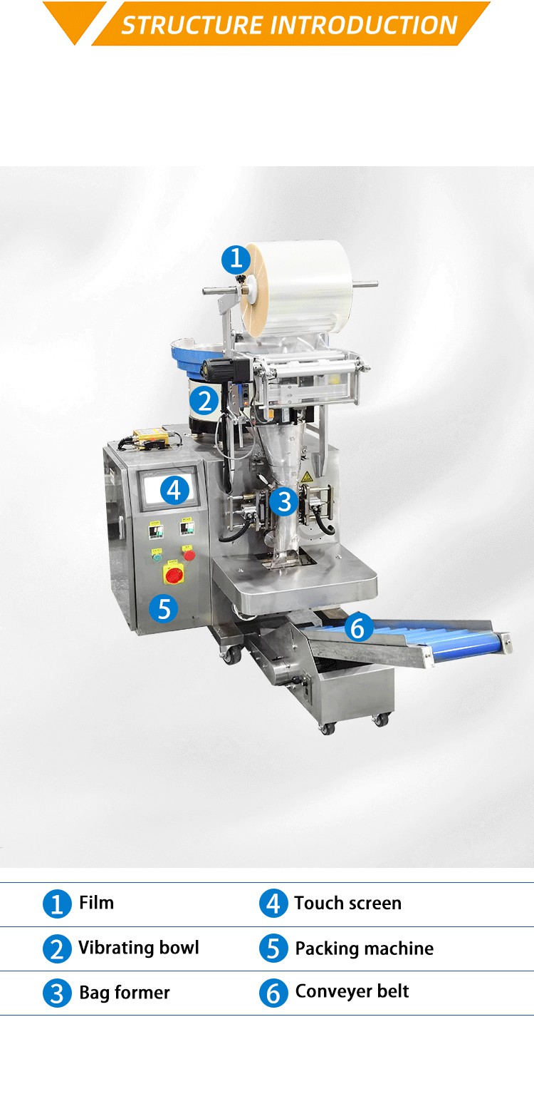 Screw Nuts Counting Vertical Packing Machine Automatic with Bowl Feeder