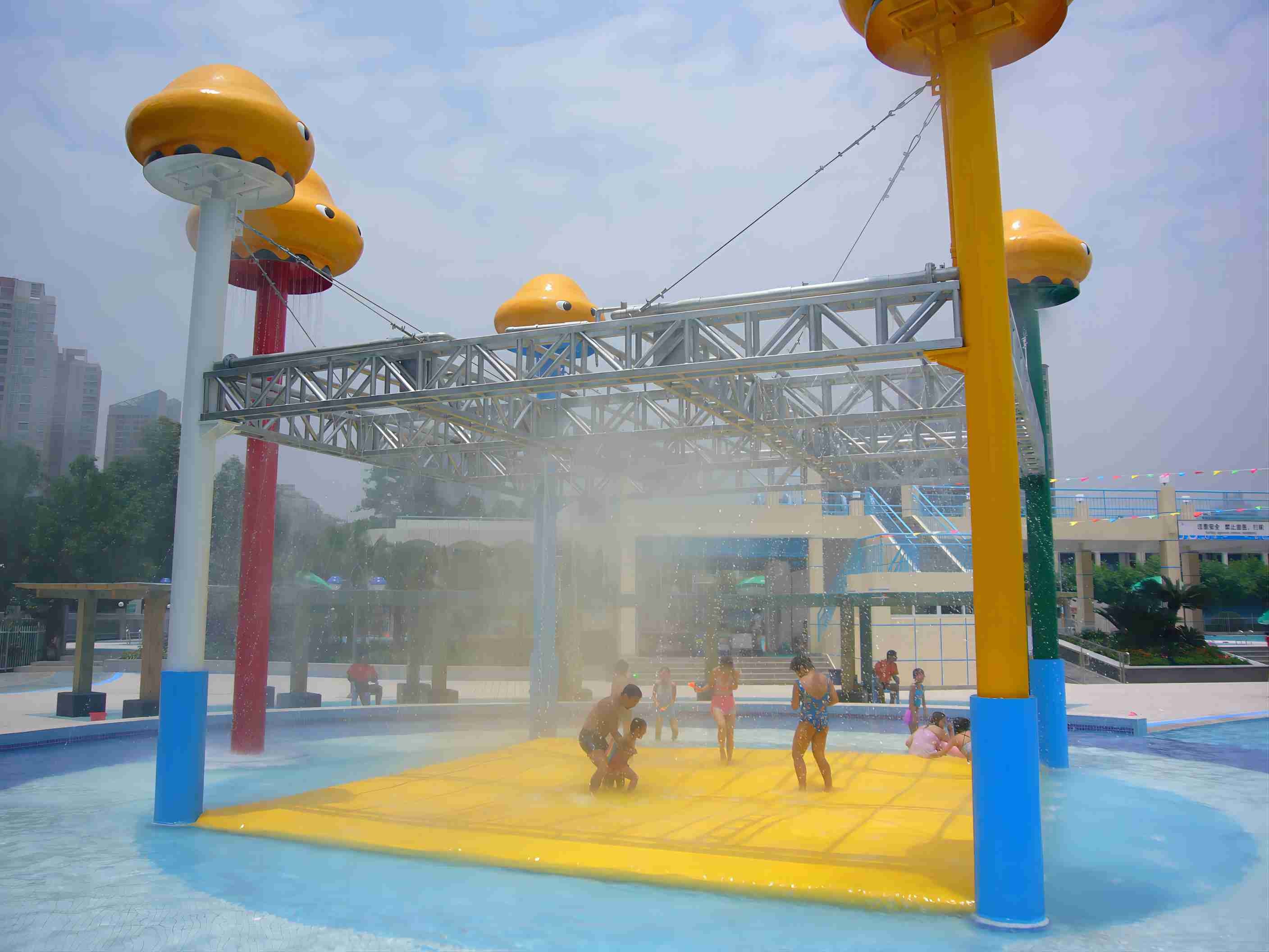 Jellyfish World Steel Large Aqua Play Spray Park Equipment Cartoon Structures