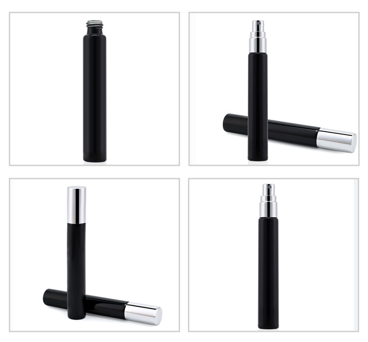 10ml 15ml Glass Bottle Refillable Perfume Uv Plating Gold Silver Black