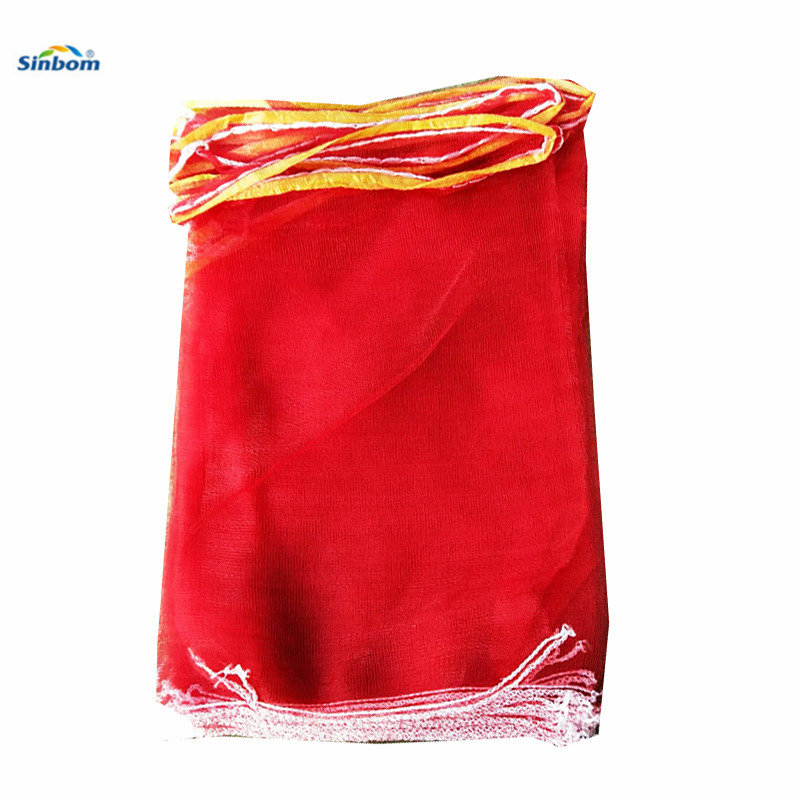 Flexible Drawstring Flat Mono Fruit Mesh Bags for Convenient Packaging