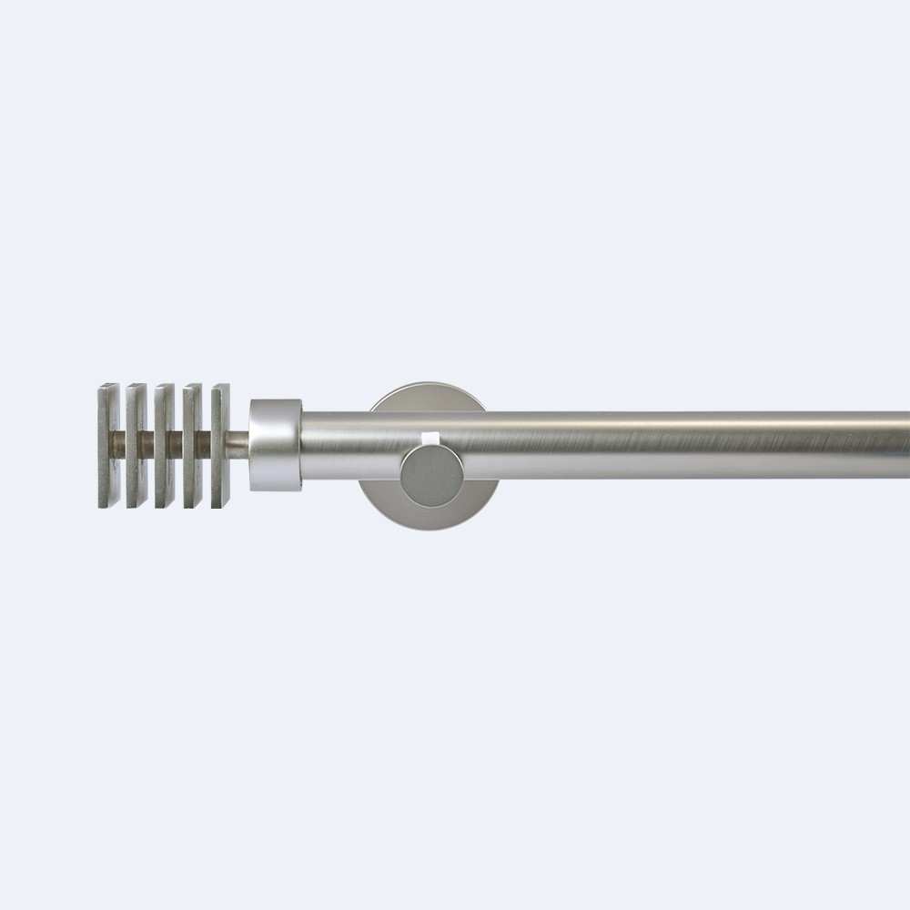Multilayer Head Pipe Curtain Rods 25MM Diameter Metal Material Beige Sweeping Color