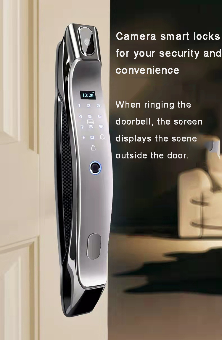 3D Face Recognition Digital Door Lock Fingerprint Password Keyless Wifi Smart Camera Door Lock for Villa Aprtment