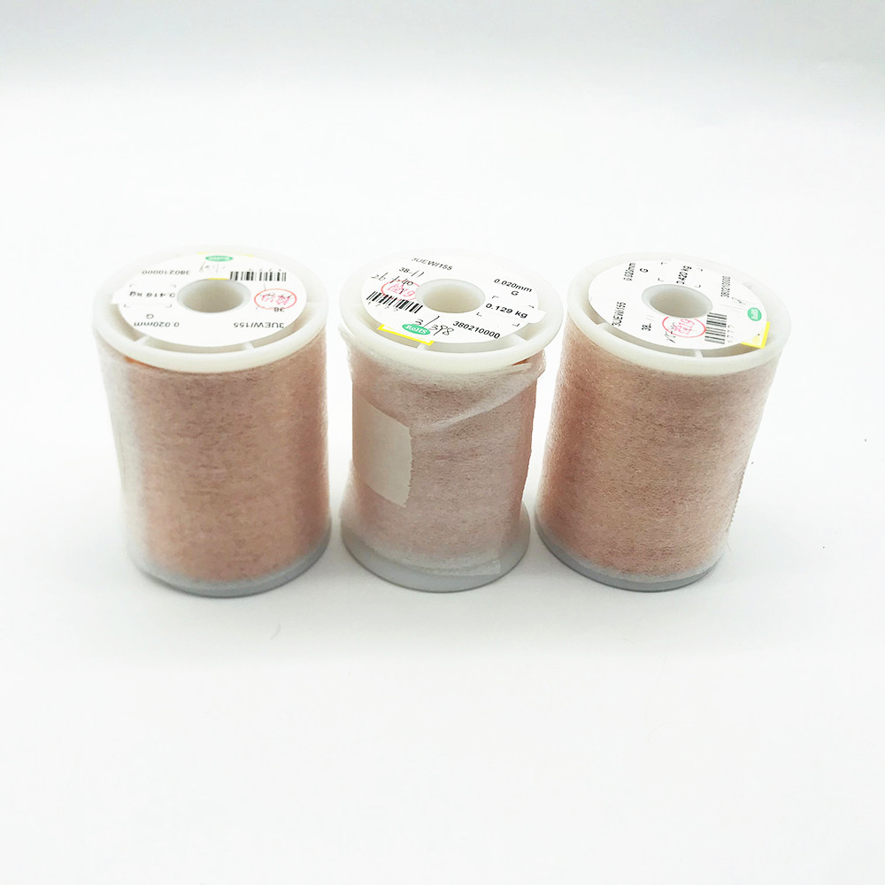 2uew155 0.02mm Enamel Coated Copper Wire Solderable Polyurethane