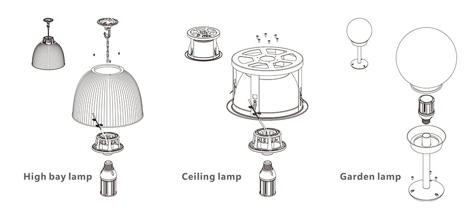12W 1260lm 360degree LED Corn Light Bulb E27 Energy Saving LED Light Bulbs