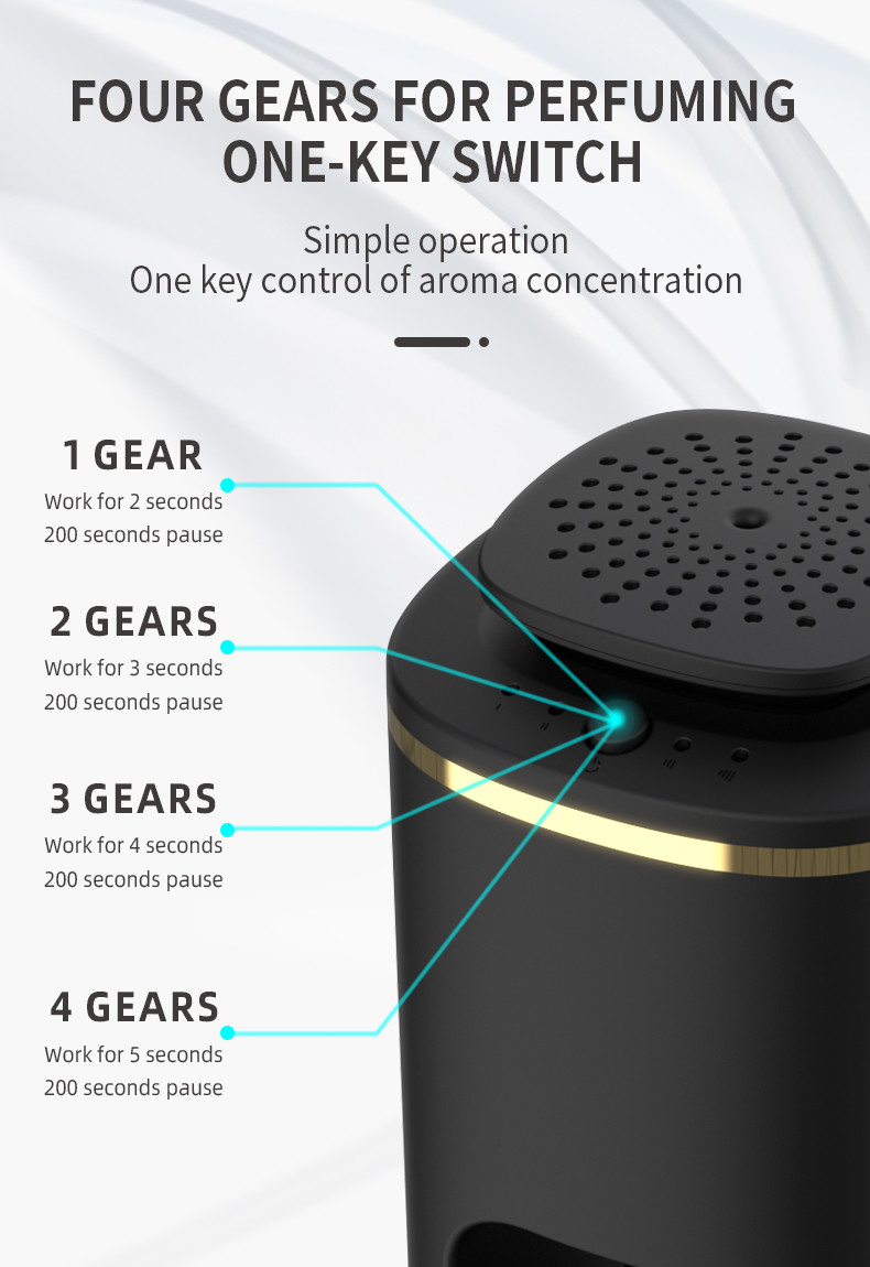 Electric Battery Aroma Diffuser Machines With Timer 4.3ml/h Mist Output