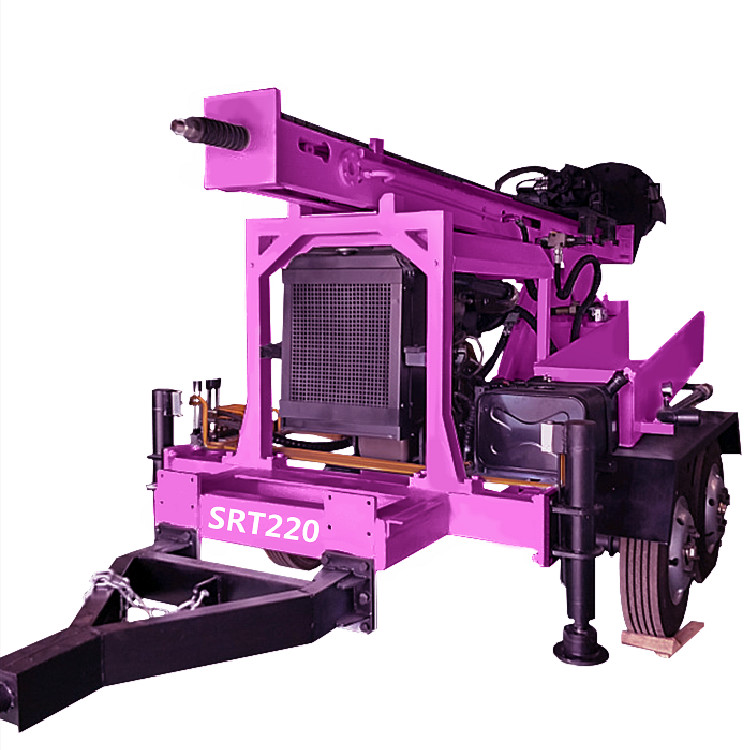 Portable Water Well Drilling Rig Small Trailer Mounted Water Borehole Drilling Machine