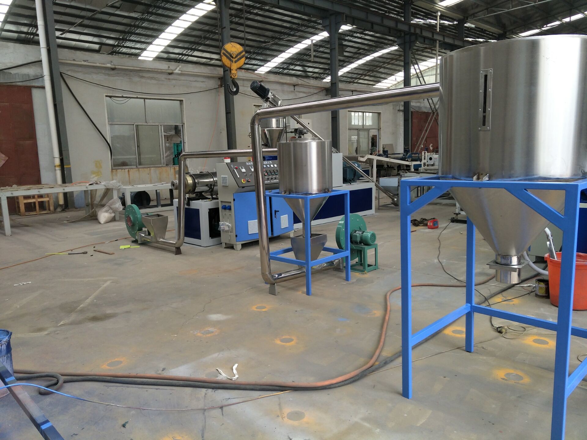 PVC Plastic Granules Manufacturing Machine With Double Screw