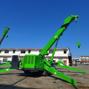 5ton EPA engine Spider Crawler Crane With Hydraulic Telescopic Outrigger