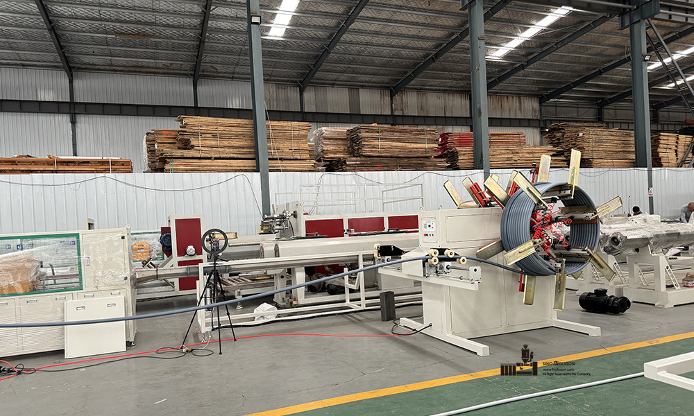 380V 50HZ Single Screw HDPE Pipe Extruder Machine / PE Pipe Manufacturing Plant