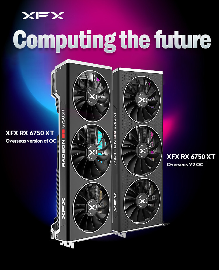 AMD Radeon RX 6750XT Graphics Card 12GB Overseas Version Discrete Graphics Card