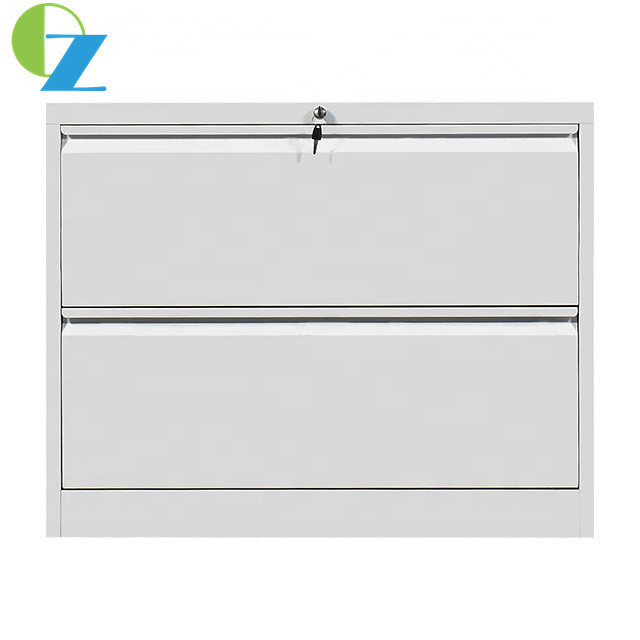 Wide Office Lateral File Cabinets Steel Storage File Cabinets 2 Drawer Metal Lockable