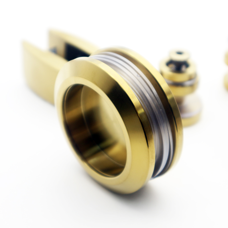 Highly Resistant American Style Satin Gold 70MM Wheel Exterior Automatic Sliding Door