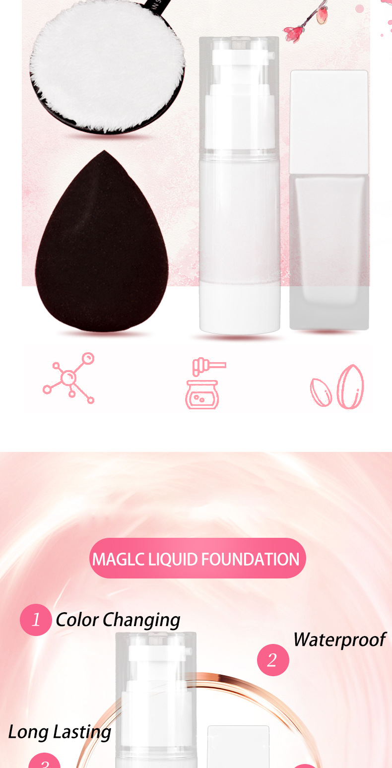 High Quality Makeup Wholesale Foundation Kit Foundation Vegan Private Label Color Changing Liquid Foundation