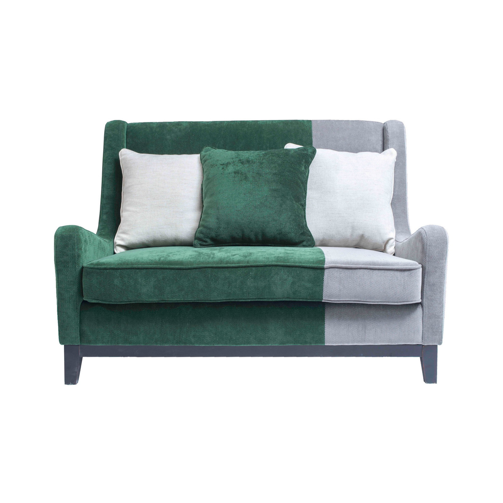 Hotel Sofas Leather upholstered in fashion design with Ash wood legs for Reception furniture made by China sofa factory