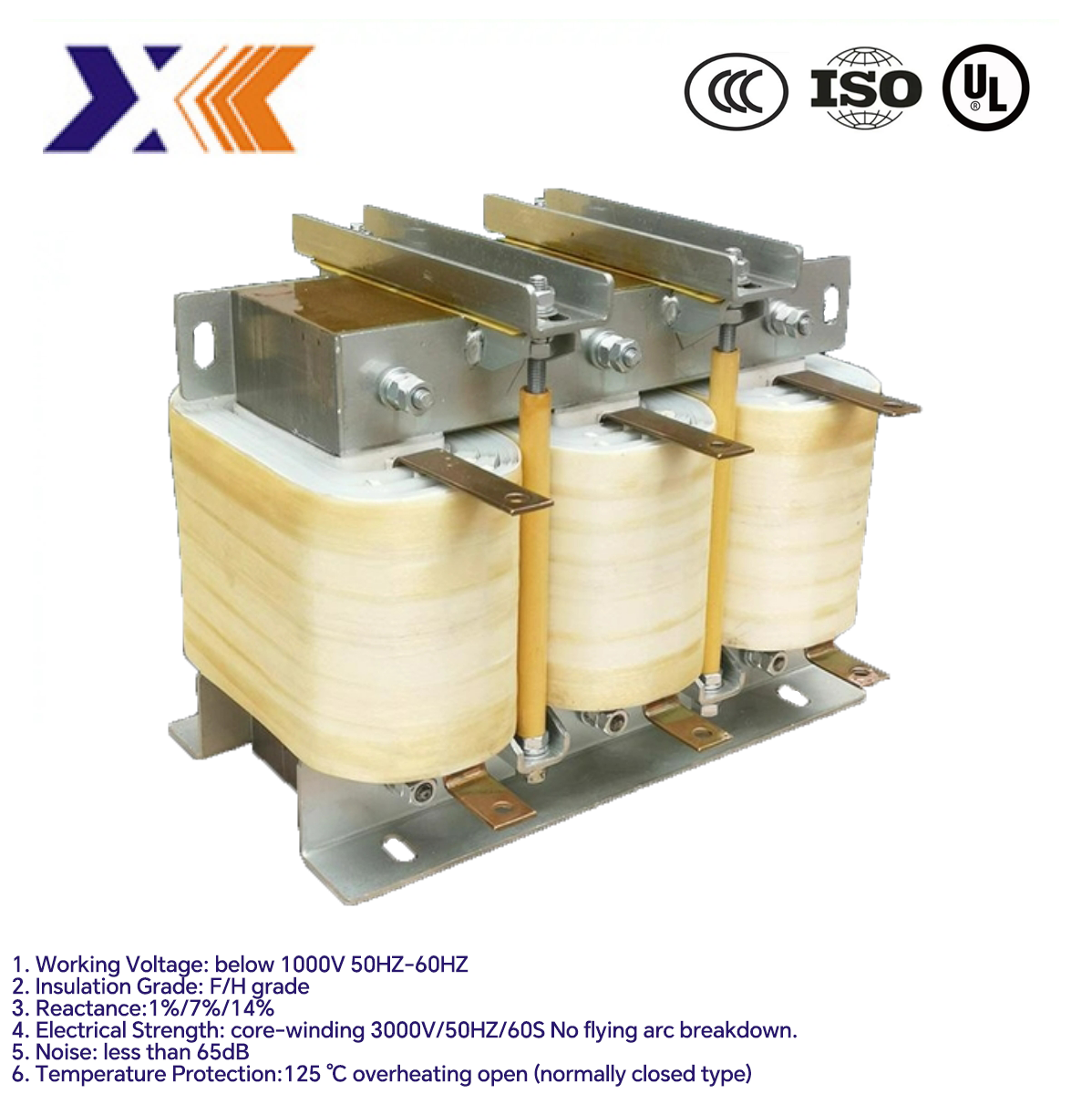 Energy-saving Three-phase Electric Reactor for Home Appliance D/C 380V/400V/660V/690V