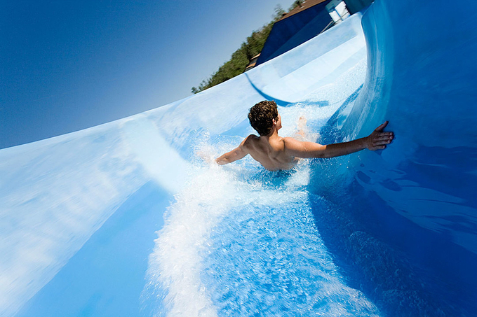 Outdoor Swimming Water Park Slide Fiberglass Kids Games Equipment Fiberglass Slides Set