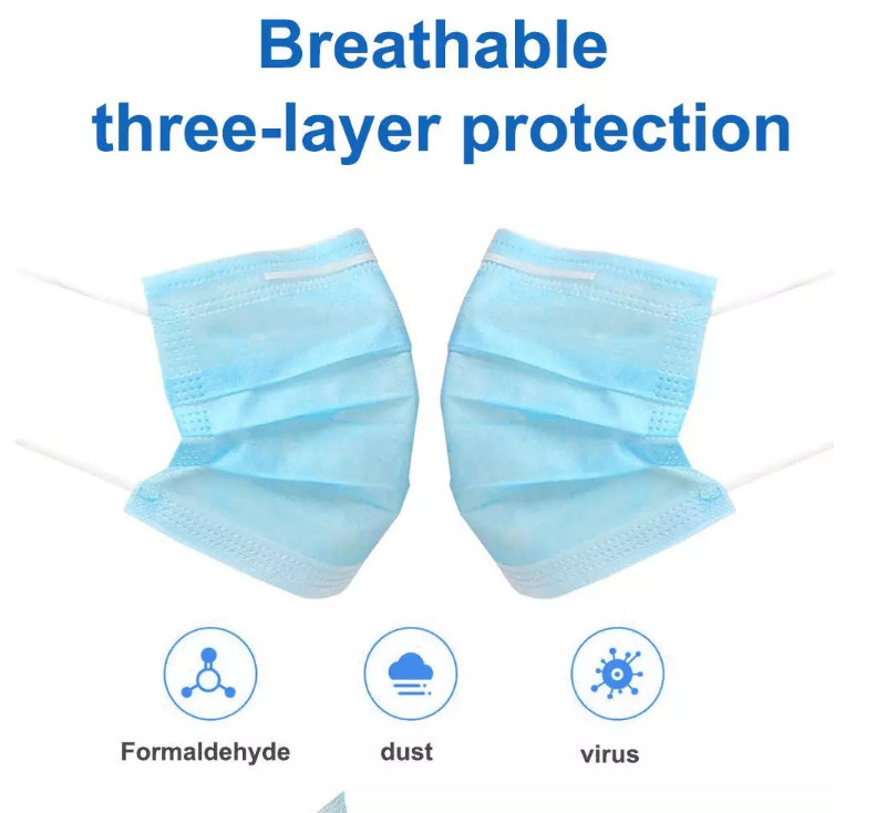 Meltblown Disposable Medical Face Mask For Public Place CE Certification