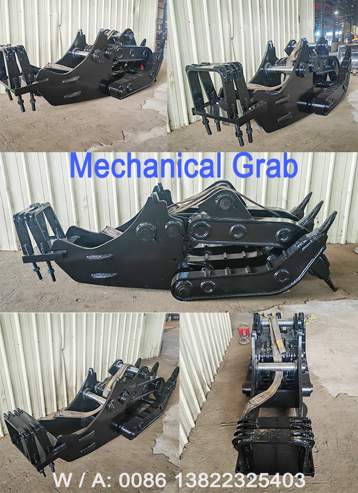Longer Life Span Mechanical Grab For CAT HITACHI KOMATSU Excavator