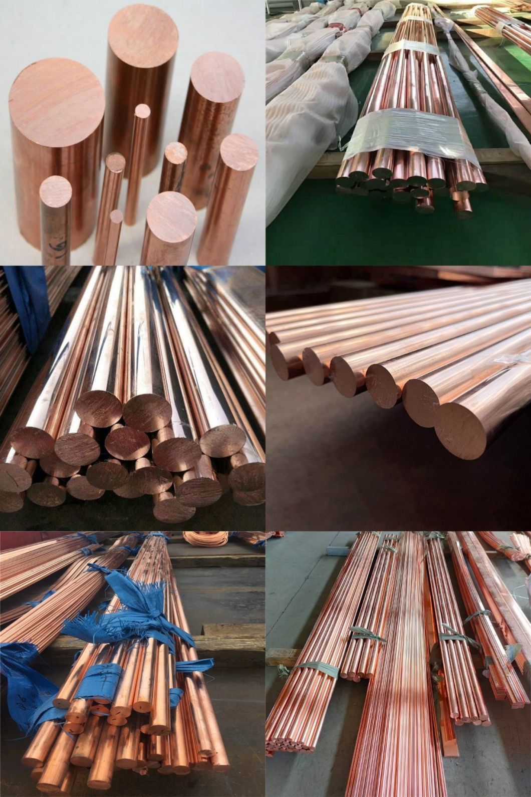 Manufacturer Solid Rods C10100 C10200 C10500 C11000 Polished Square Round Copper Bar for Sale