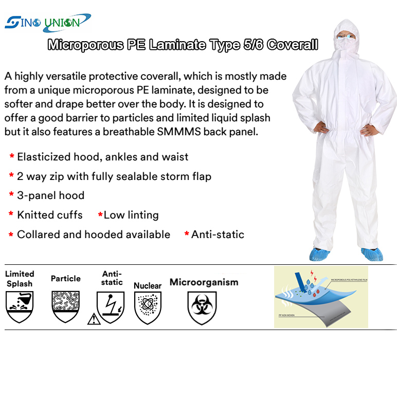 Mechanic PP PE Microporous Disposable Spray Coveralls One Piece