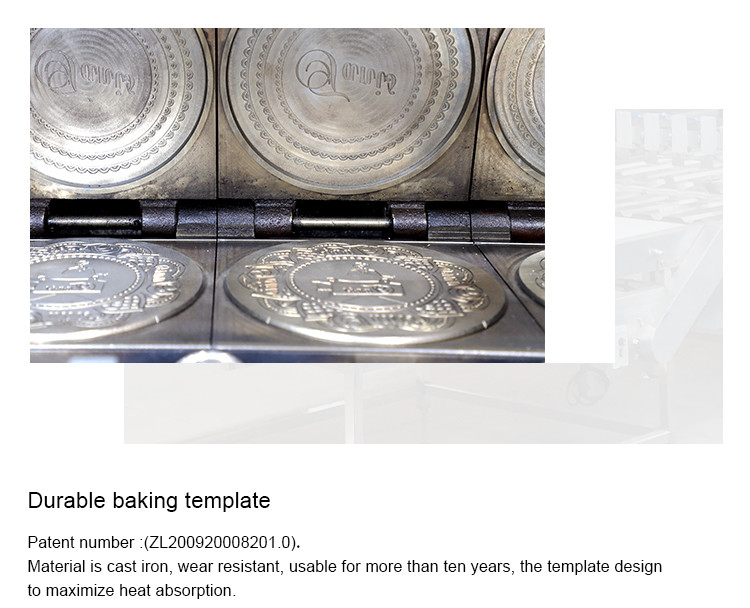 Semi Automatic Stainless Steel Egg Roll Maker Wafer Biscuit Making For Snack Factory