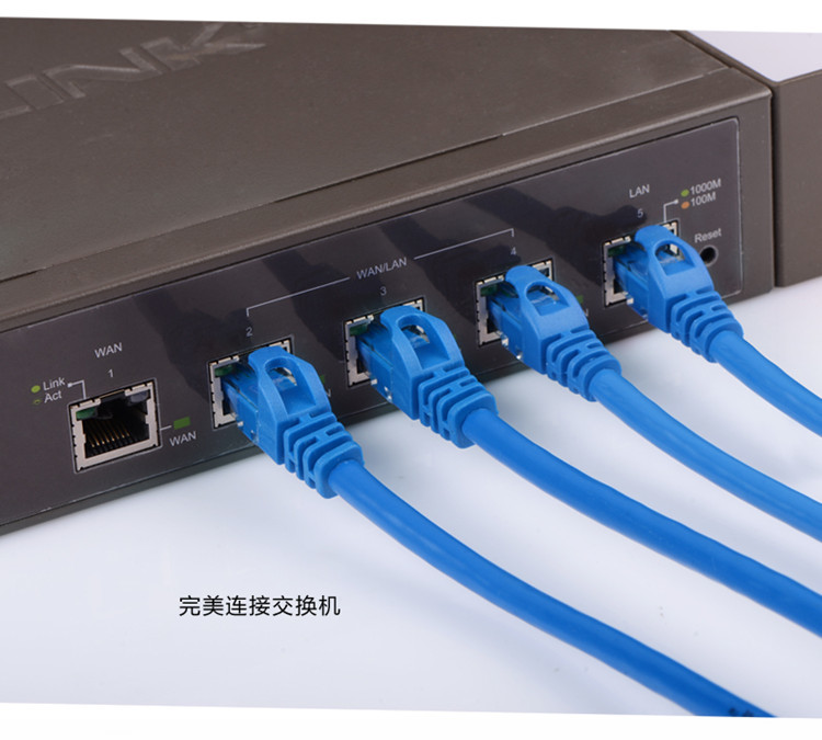 Blue Shielded Cat5e Patch Cable , 568B Cat5e Shielded Twisted Pair Cable