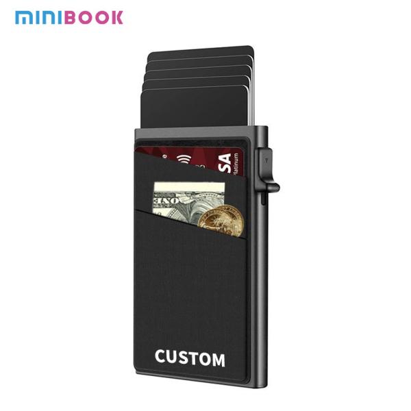 Fashion Style Auto Pop up Minimalist Business RFID Blocking Credit Card Holder