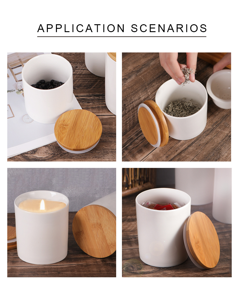 Luxury Ceramic Pottery Candle Vessels Empty Engraved Eco Friendly