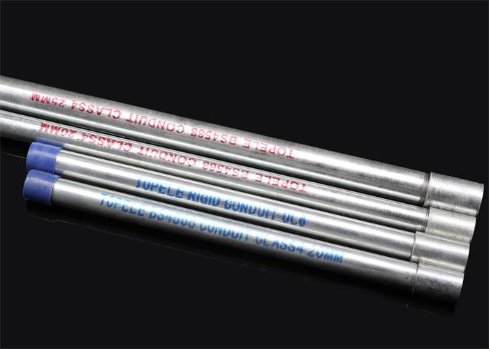 TOPELE GI Conduit Pipe with Electroplated Couplings BS4568 Galvanized Steel Conduit