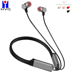 Winding Preventing 8h Wireless Neckband Earbuds With Silicon Holder