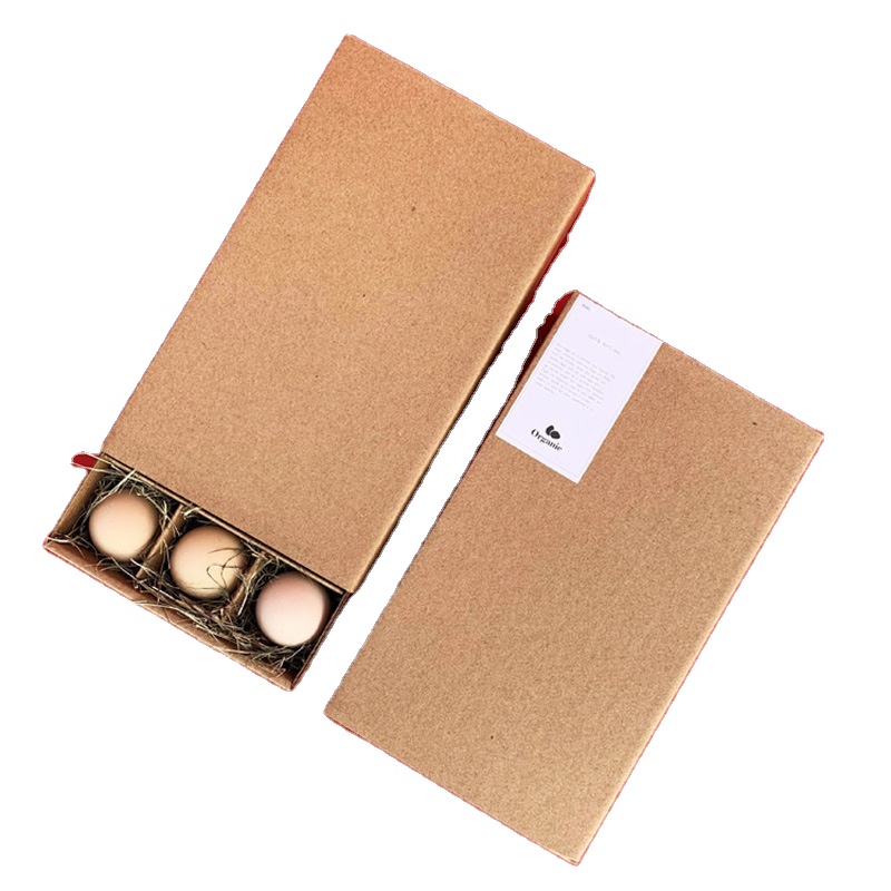 Empty 20 Reusable Egg Cartons Container Brown Cardboard Paper Custom Printed