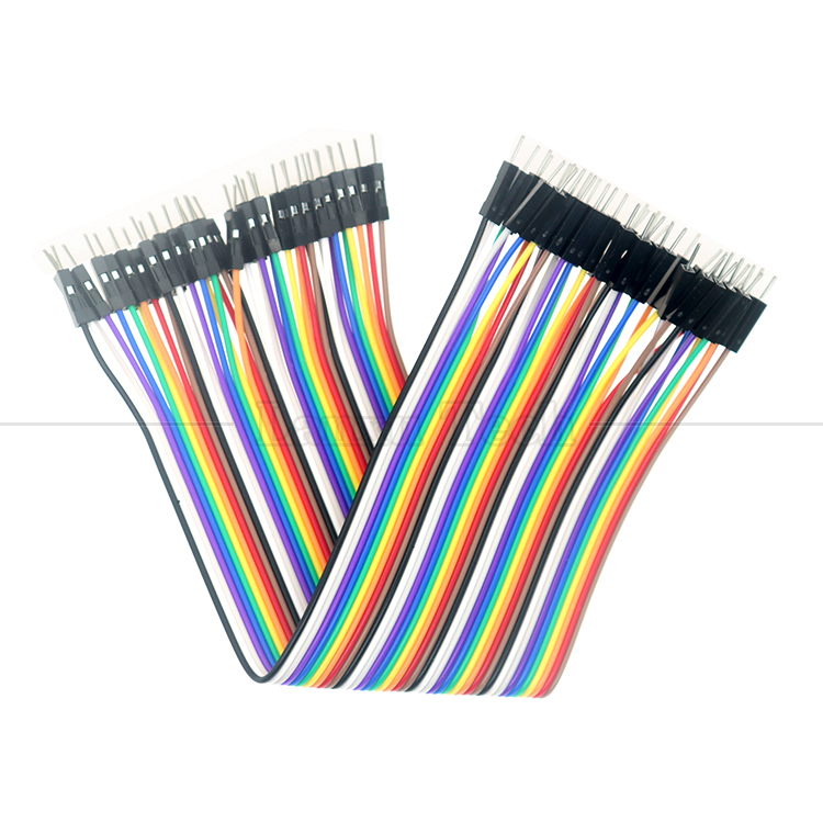 10cm 20cm 30cm 40 Pin Male to Male Female to Female Dupont GPIO Breadboard Rainbow Ribbon Jumper Wires Cable for Raspberry Pi