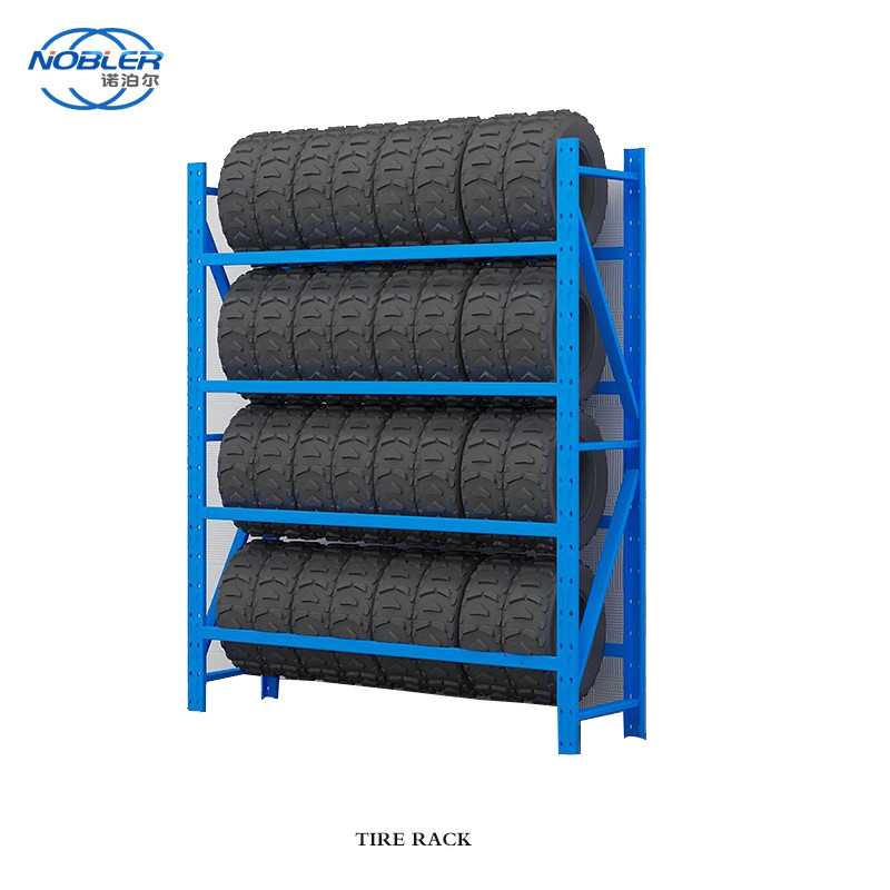 Heavy Duty Stacking Detachable Metal 4 Tire Storage Rack System For Forklift