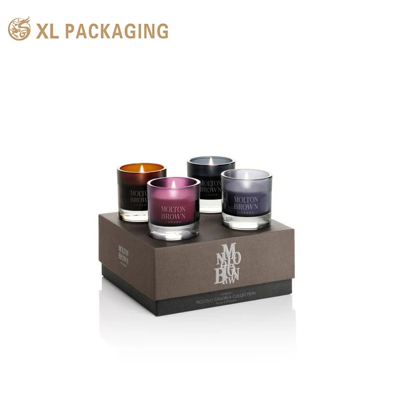 High Quality Eco-friendly Hard Cardboard Printed Lid and Base Candle Box Perfume Paper Box Packaging Candle Paper Box With Insert