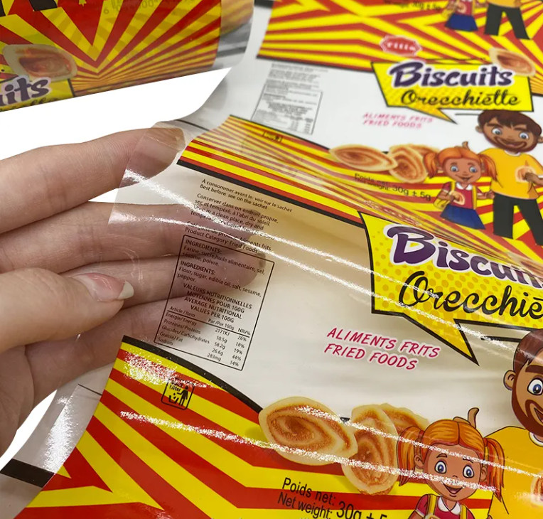 Custom Print Jelly Bag Snacks Packing Automatic Potato Chips Packaging Rolls Laminated Pe Food Packaging Roll Film