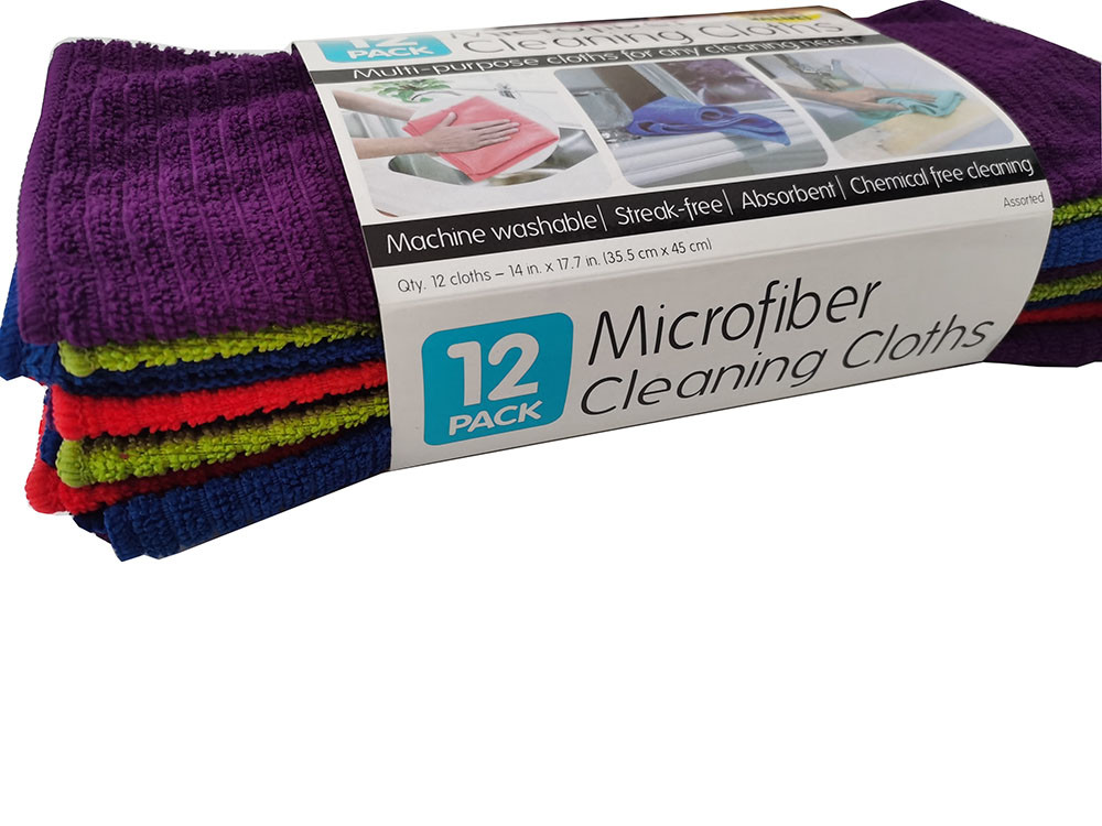 Daily Double Sided Microfiber Cleaning Cloths Universal Stripe Towel 30x30cm