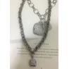 Buy cheap (N-96) Fashion Women Necklace Silver Plated Oval Link Chain with Cubic Zircon from wholesalers