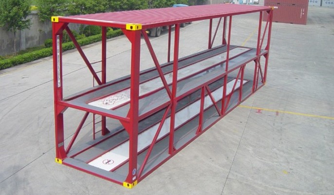 Dry Container 3.2m Height 40ft CSC Certified Shipping Container Car Rack for Vehicle Transportation