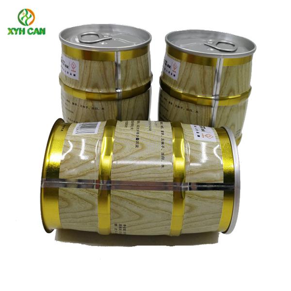 Alcohol Tin Cans Round shape Offset Printing Embossing Tin Boxes for Alcohol