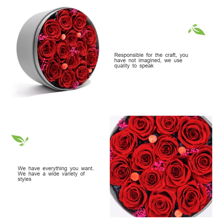Decorative Preserved Flowers In Box , Eternal Roses Box For Gift