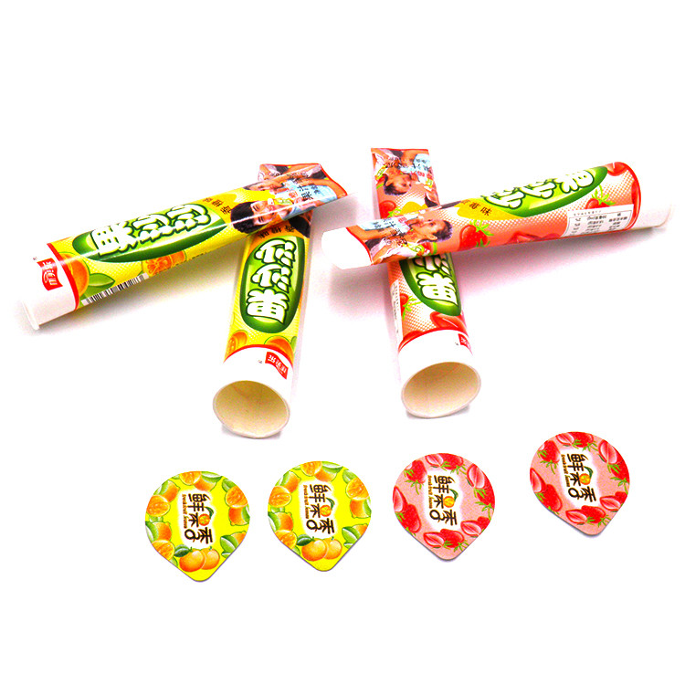 Printed 68mm 48mm Foil Heat Seal Lids Alloy 8011 For Calippo Squeeze Cups