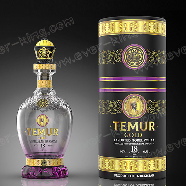 Crystal White Flint Custom Glass Bottle 750/1000 ML for Luxury Spirits
